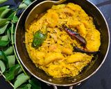 A picture of step 5 of Kaddi badi besar (bamboo shoots & sun dried lentil dumplings in mustard gravy).
