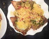 A picture of step 3 of Samosa chat.