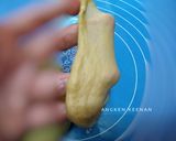 Foto langkah ke 2 dari resep Roti Bentuk Pita Tanpa Telur, 1x proofing.