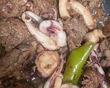 Foto del paso 3 de la receta: Calamares Rellenos de Carne, colas de Langostinos cocidos y Mejillones