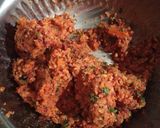 A picture of step 1 of Khichdi Tikki.