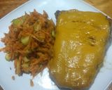 Foto del paso 5 de la receta: Lomo en cheddar a caballo ensalada de zanahoria y manzana verde