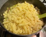 A picture of step 3 of Simple Fusilli vegetarian pasta.