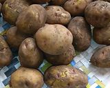 A picture of step 1 of Baked potato wedges served with beef.