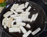 A picture of step 1 of Veg. Tofu chilly (Jain).