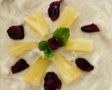 A picture of step 3 of Pineapple, cranberry and cashew raita.