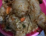 A picture of step 6 of Whole chicken stuffed with rice.