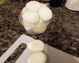 A picture of step 1 of Avocado Deviled Eggs.