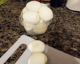 A picture of step 1 of Avocado Deviled Eggs.