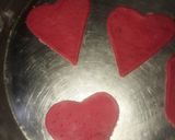 A picture of step 4 of Beetroot heart puri.