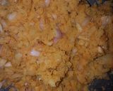 A picture of step 3 of Aalu ka bhrwa krela.