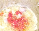 A picture of step 5 of Danwake with hot liver sauce.