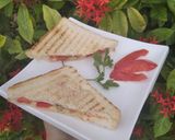 A picture of step 4 of Tomato and Cheese Sandwich.