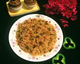 A picture of step 9 of Schezwan Rice.