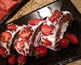 A picture of step 9 of Chocolate Roll with Whipped Cream and Strawberries.