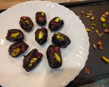 A picture of step 5 of Kunafa filled dates.