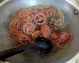A picture of step 6 of Aloo Qeema.