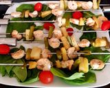 A picture of step 4 of My BBQ Skewered Prawns fruit & Veg 😍.