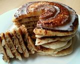 A picture of step 9 of Vickys Cinnamon Roll Pancakes, GF DF EF SF NF.
