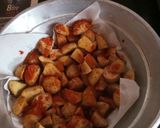 A picture of step 4 of Cheppankizhangu / Arbi Varuval / Taro root.