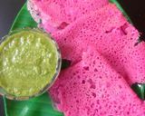 A picture of step 4 of Beetroot Neer Dosa.