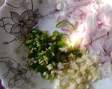 A picture of step 2 of Brinjal bhurta.