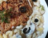 A picture of step 6 of Alfredo Pasta.