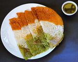 A picture of step 9 of Tricolour Neer Dosa.