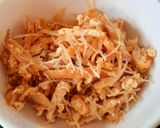 A picture of step 5 of Vegan Broken Rice with Grilled Pork Chop and Shredded Tofu Skin.