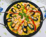 Foto del paso 6 de la receta: Paella sencilla de choros y gambas al vino blanco!