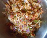 A picture of step 3 of Veg pinwheel tikki roll.