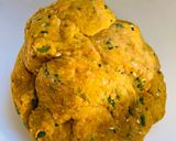 A picture of step 3 of Karela(bitter gourd) puri.