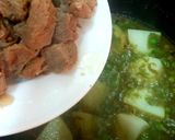 A picture of step 5 of Mutton/beef/chicken pulav😊(rice cook with mutton stock).