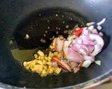A picture of step 5 of Chaulai Saag with Bodi.