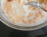 A picture of step 1 of Boondi Raita.