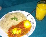 A picture of step 4 of Egg curry #4weekschallenge.