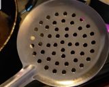 A picture of step 3 of Motichoor ladoos.
