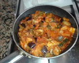 Foto del paso 3 de la receta: Pencas con pisto de berenjenas y gambas