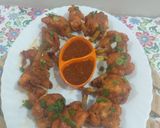A picture of step 5 of Lollipops with schezwan sauce.