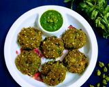 A picture of step 4 of Hara Chana kebab.