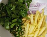 A picture of step 1 of Palak pakoray.