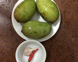 Hình bước làm 1 của món Xoài xanh (Quéo) dầm mắm ớt