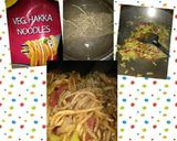A picture of step 1 of Hakka noodles.