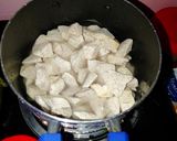 A picture of step 1 of Fried nduma with beef and potato served. with spinach.