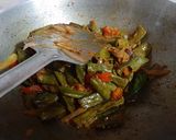 A picture of step 2 of Masala Sheem Bhaji.