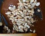 A picture of step 5 of Cashew chikki.