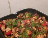 A picture of step 6 of Chicken breast with patty pan & basil.