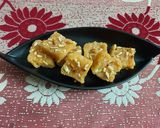 A picture of step 3 of Sooji Badam Burfi or Nutty Semolina Fudge.