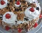 A picture of step 10 of Black forest cake stuff California crunchy walnuts cake.