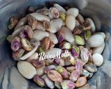 A picture of step 2 of Badam-Pista Puri.